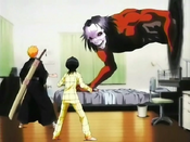 Ichigo y Rukia son atacados por Acidwire
