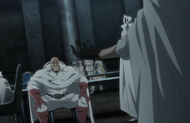 Giselle watches as Bazz-B questions Yhwach's decision.
