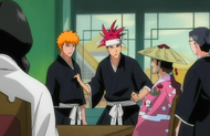 Renji refuses to believe that has Byakuya betrayed them.