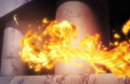 Bazz-B cuts through a thick pillar with Burner Finger 4.