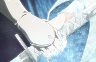 Byakuya holds Rukia's hand as she begins to thaw.