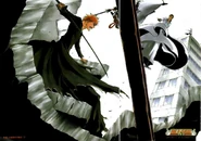 Imagen especial de Ichigo contra Aizen, Tosen y Gin en Karakura
