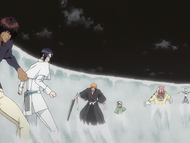 Ichigo and his friends are sucked into an antlion pit.
