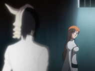 Ulquiorra informs Orihime of her friends coming to rescue her.