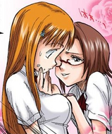 Chizuru flirts with Orihime Inoue.