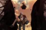 Isshin saves Ryūken from a large Hollow that tries to attack him and Masaki.