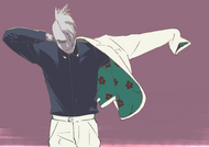 Bazz-B in normal clothing, commemorating the release of Episode 404.