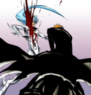 Grimmjow bleeds from his chest wound.