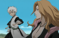 Rangiku and Hitsugaya sense something.