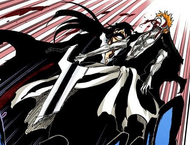 Yhwach grabs Ichigo by the head.