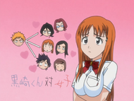 Orihime explains her theory that all the girls liking Ichigo would result in a win for their side.