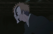 Ichigo dons his mask.