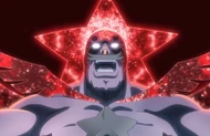 Mask activates his  after overwhelming Renji with Star Lariats.