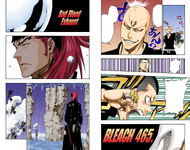 Jackie, Renji, Moe, and Ikkaku on the cover of Chapter 465.