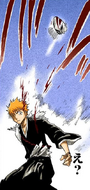 Ichigo is slashed twice by Hōzuri.