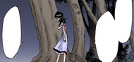 Rukia restrains herself from intervening in Ichigo's fight.