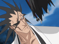 Yachiru leaves Kenpachi at his behest.