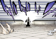 Ikkaku, Iba, Yumichika, and Hisagi leave Kenpachi to fight Komamura and Tōsen.