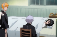 Ichigo meets with Rukia over Byakuya's disappearance.