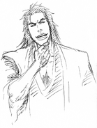 Sketch of Kenpachi Kuruyashiki.