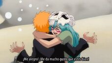 Nelliel abraza fuertemente a Ichigo