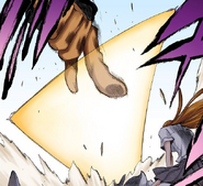 Orihime uses Santen Kesshun against Yammy Llargo.