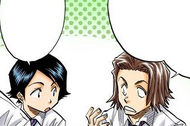 Keigo discusses Uryū Ishida's strange behavior with Mizuiro.