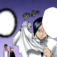 Uryū reveals that he brought a spare cape.