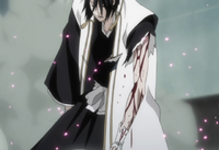 Byakuya es lastimado con su propia Zanpakuto