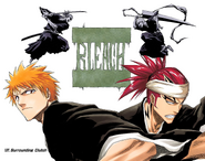 The color spread cover of chapter 137, featuring Ichigo and Renji.