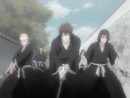 Ashido and his comrades several hundred years ago.