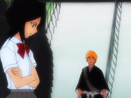 Rukia explains the downfall of the Quincy to Ichigo.