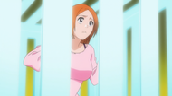 Orihime trapped by Yukio.