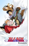 Karin, Yuzu, and Isshin on the cover of Chapter 69.