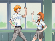 Orihime reveals that Uryū is in her crafts club.