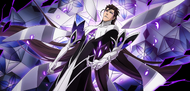 Aizen having fully evolved thanks to the Hōgyoku and fused with his Zanpakutō.