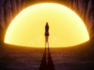 ORihime stands alone in the Dangai.