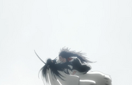 Kenpachi fatally impales Unohana on his Zanpakutō.