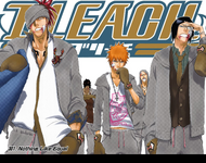 Sado, Ichigo, Uryū, Renji, and Ikkaku on the cover of Chapter 301.