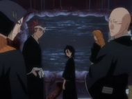 The Strike Force gathers in Orihime's apartment.