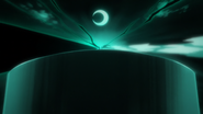 Ulquiorra blasts a hole though Ichigo's chest with Cero Oscuras.