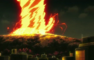 The explosion caused by Yamamoto.