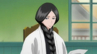 Unohana doing some paperwork.