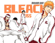 Hisagi, Ichigo, Uryū, Hitsugaya, and Renji on the cover of Chapter 155.