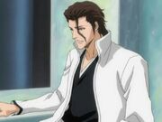 Aizen assis sur son trône