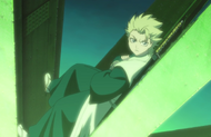 Hitsugaya sits under the bridge.