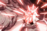 Urahara uses Kirisaki, Benihime against a manta ray.