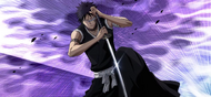 Hisagi's Fierce Battle variant, wielding his sealed Zanpakutō.