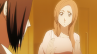 Uryū tells Orihime his theories.