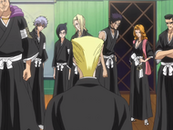 Izuru and the other lieutenants are updated by Yasochika Iemura.